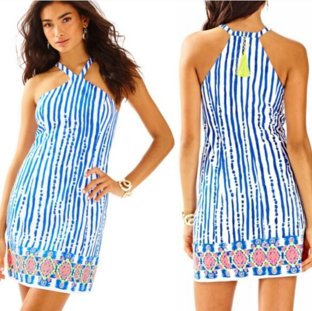 Lilly Pulitzer Dress Iveigh Blue Crush Bay Stripe
